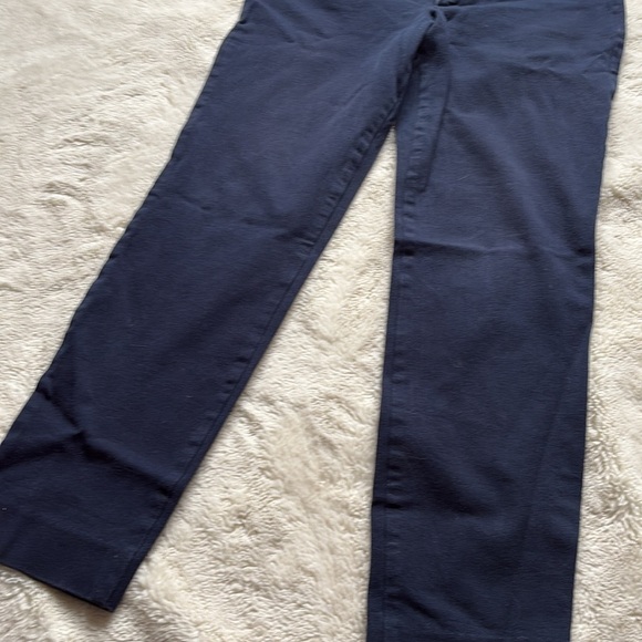 Old Navy Pixie Pants Navy Blue Ankle Trousers | 95% Cotton Stretch Slim Fit - Picture 3 of 8